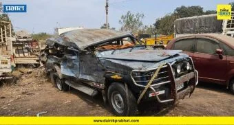 Solapur Accident : भक्तीची वारी रक्ताने माखली! सोलापूरजवळ भरधाव ट्रकची व्हॅनला धडक; एका चिमुकल्यासह चौघांचा अंत