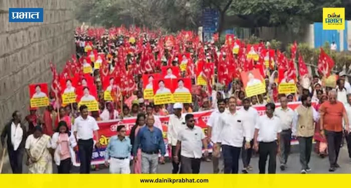 Farmers Long March : मुंबईकडे ‘लाल वादळ’ झेपावलं! आदिवासी, शेतकऱ्यांचा एल्गार; आता ठोस निर्णयाशिवाय माघार नाही