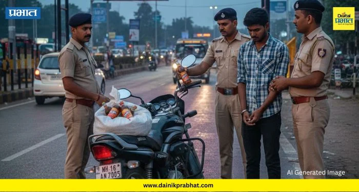 Illegal Liquor Seized : पोलिसांनी उधळला ‘टँगो’चा बेत! दुचाकीवरून दारू वाहतूक करणाऱ्या दोघांना अटक