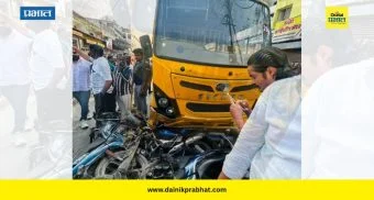 Wagholi News : मद्यधुंद स्कूल बस चालकाची अनेक वाहनांना धडक; वाघोलीमधील बाईफ रोड वादाच्या भोवऱ्यात