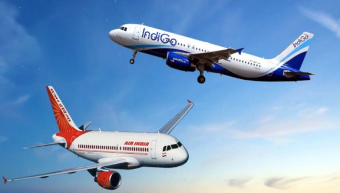 Air India and Indigo Flight