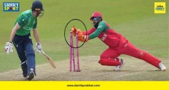 Lorcan Tucker Stumping : आऊट असूनही नॉट आऊट! लॉर्कन टकरला नियमाने वाचवलं; यष्टीरक्षकाची 'ती' गडबड ओमानला पडली महागात