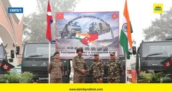 Indian Army : भारतीय सैन्याकडून नेपाळला 50 लष्करी वाहने सुपूर्द