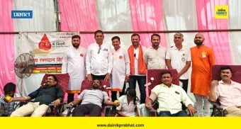 Newasa News : छत्रपती शिवाजी महाराज जयंतीनिमित्त नेवासे फाटा येथे रक्तदान शिबिराचे आयोजन