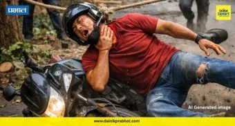 Pune News : पुण्यात प्रशासनाचा जीवघेणा हलगर्जीपणा! झाड तोडताना रस्त्यात बांधलेल्या दोरीमुळे दुचाकीस्वार गंभीर जखमी