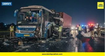 Uttar Pradesh accident: यमुना एक्सप्रेसवेवर भीषण रस्ता अपघात ; रस्त्याकडेला उतरलेल्या १५ प्रवाशांना धडक, ६ जणांचा मृत्यू