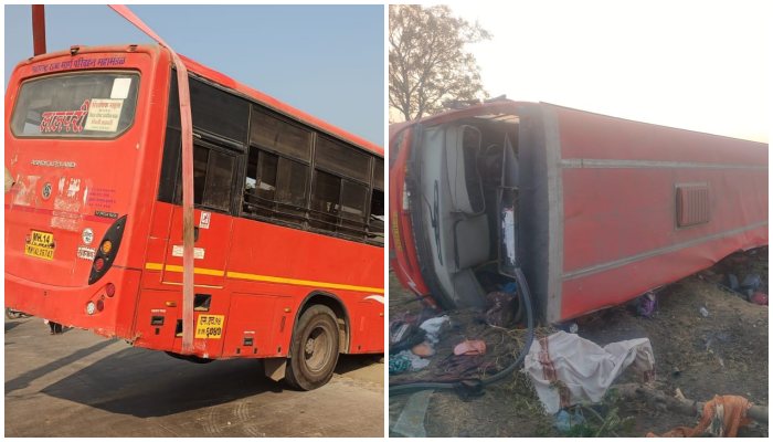 Bus Accident : ओतूर टोलनाक्याजवळ सहलीच्या बसचा अपघात; १४ विद्यार्थी जखमी