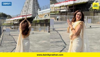 Amruta Khanwilkar : 'चंद्रमुखी'ने घेतले तिरुपती बालाजीचं दर्शन; अमृताने पोस्ट शेअर करत व्यक्त केल्या भावना