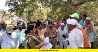 Bhor: पोलीस बळाचा वापर करून शेतकऱ्याचा बांध फोडला; तहसीलदारांकडे तक्रार