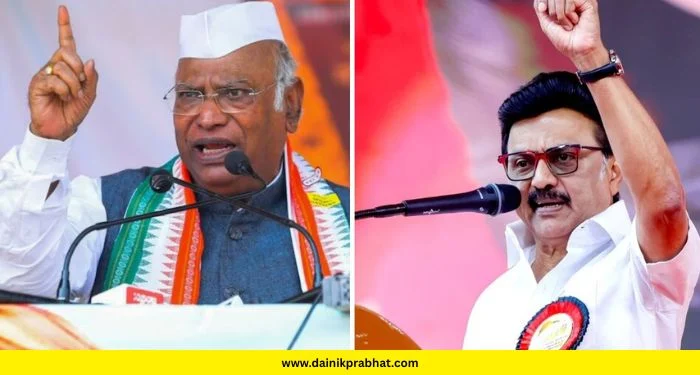 tamilnadu elections: तामिळनाडूत काँग्रेस- द्रमुकमध्ये जागावाटप निश्चित ; वाद सोडवण्यासाठी खरगे-स्टॅलिन यांच्यात चर्चा