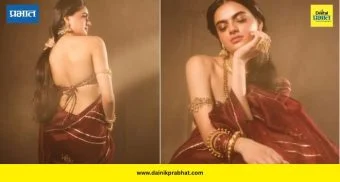 Ruhaanika Dhawan: 'ये है मोहब्बतें’च्या छोट्या रूहीचा ग्लॅमरस अंदाज; रुहानिकाचा साडी लुक व्हायरल