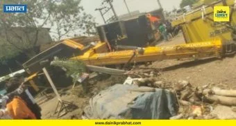 Crane Accident : तळवडेत मोठी दुर्घटना! धावत्या क्रेनने रोहित्र उडवले; ८ हजार घरांची बत्ती गुल