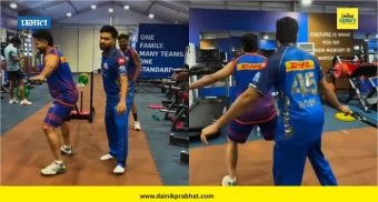 Rohit Sharma Viral Video : जिममध्ये रोहित शर्माने शार्दुलची घेतली फिरकी; Video व्हायरल