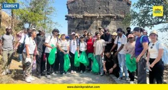 Pune Sinhagad Fort : सिंहगड किल्ल्यावर विद्यार्थ्यांची स्वच्छता मोहीम; इतिहास संवर्धनाचा संदेश
