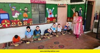 Pune: आकाश ऍडव्हर्टीसिंगचा वर्धापन दिन उत्साहात; मतिमंद विद्यालयात धान्य व खाऊ वाटप