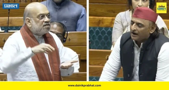 Amit Shah on Akhilesh yadav: ‘धर्माच्या आधारावर मुस्लिमांना आरक्षण देणे घटनाबाह्य ‘ ; अमित शाह-अखिलेश यादव यांच्यात शाब्दिक चकमक