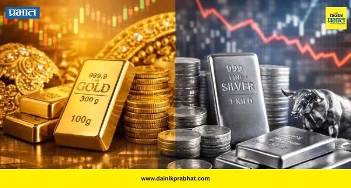 Gold Silver Price Today: युद्धाच्या पार्श्वभूमीवर सोने-चांदीची चमक फिकी ; सोन्याचे भाव ₹३,२०० ने तर चांदी इ’तक्या’ रुपयांनी घसरली