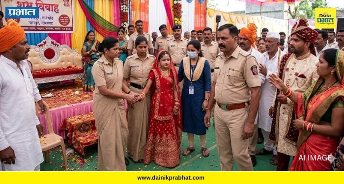 Nagpur : 15 वर्षाच्या मुलीचं 35 वर्षांच्या व्यक्तीसोबत लावत होते लग्न; पण तेवढ्यात पोलिस आले अन्….