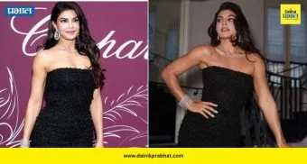 Jacqueline Fernandez: कान्समध्ये जॅकलीनचा ग्लॅमरस जलवा! ब्लॅक मिनी ड्रेसमधील अदांनी चाहत्यांना केले घायाळ