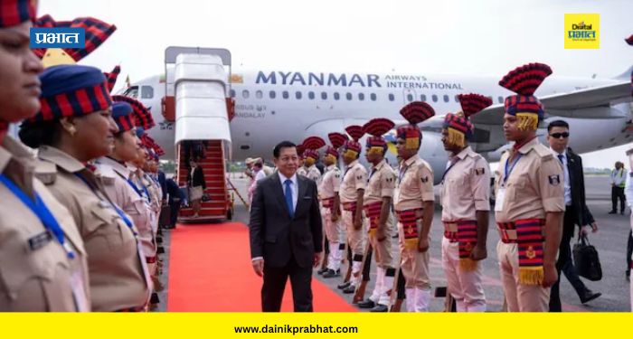 U Min Aung Hlaing : म्यानमारचे अध्यक्ष यू मिन ऑंग लाइंग भारतभेटीवर; बिहारमधील महाबोधी मंदिरात घेतले दर्शन