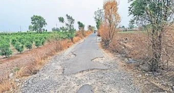Pune District : रांजणगाव गणपती-वाघाळे रस्त्याची चाळण