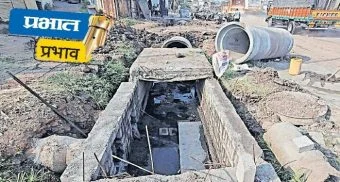 Pune District : आंबेठाण चौकातील ड्रेनेजलाइनचे काम अखेर सुरू