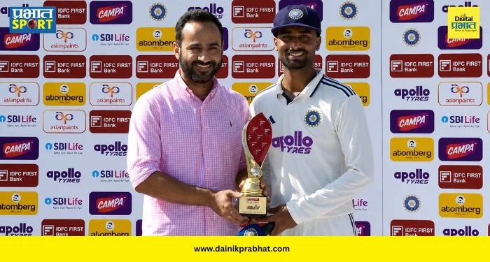 Manav Suthar Award : पदार्पणातच मानव सुथारने रचला इतिहास! ७ विकेट्स आणि २ षटकार ठोकून पटकावला ‘प्लेयर ऑफ द मॅच’चा किताब