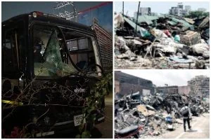 Kudalwadi : भल्या पहाटे कुदळवाडी येथे धार्मिक स्थळांसह ११ अनधिकृत बांधकामे हटविली; कारवाई दरम्यान दगडफेक