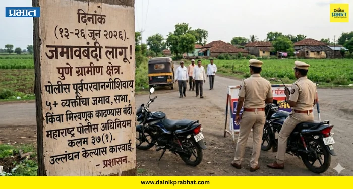 Pune : मोठी बातमी ! पुणे जिल्ह्यात 13 ते 26 जूनपर्यंत जमावबंदीचे आदेश लागू