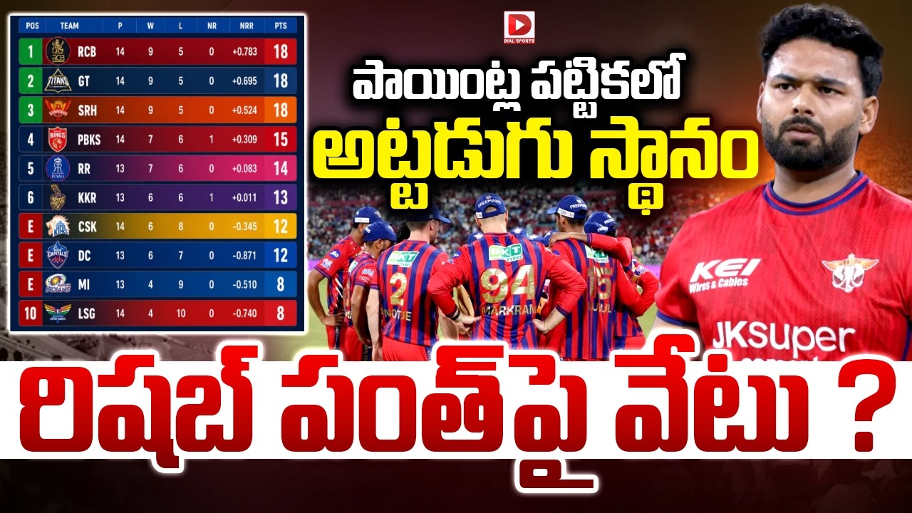 పాయింట్ల పట్టికలో అట్టడుగు స్థానం… రిషబ్ పంత్ పై వేటు ?