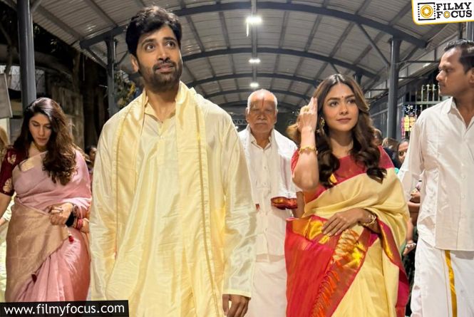 Adivi Sesh And Mrunal Seek Blessings Before Release
