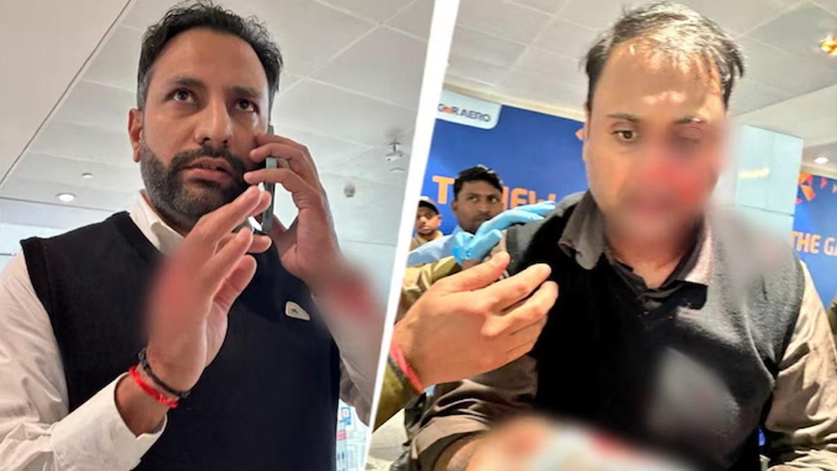 చదువు రాదా? స్టాఫ్ కోసం అని బోర్డు కనిపిస్తలేదా? అంటూ ప్రయాణికుడిపై పైలట్ దాడి