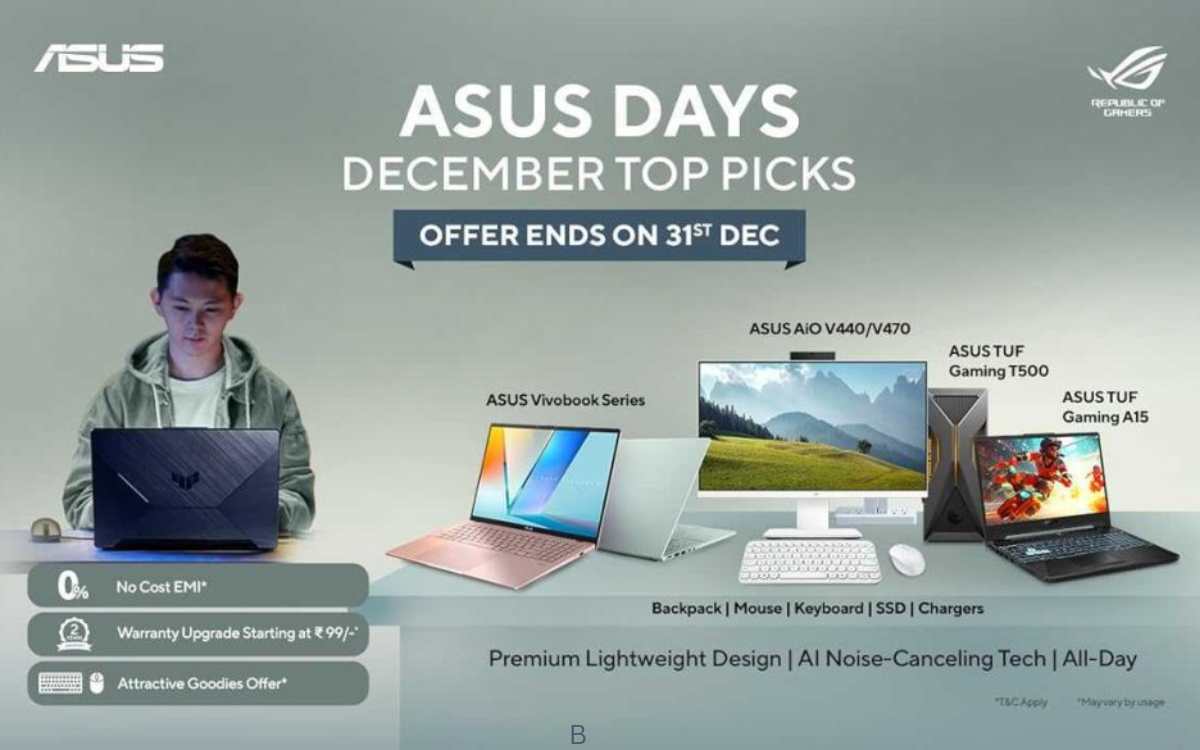 Asus Days Sale 2025 | అమెజాన్‌లో అసుస్ ప్ర‌త్యేక సేల్‌.. భారీ త‌గ్గింపు ధ‌ర‌ల‌కు ల్యాప్ టాప్‌లు..