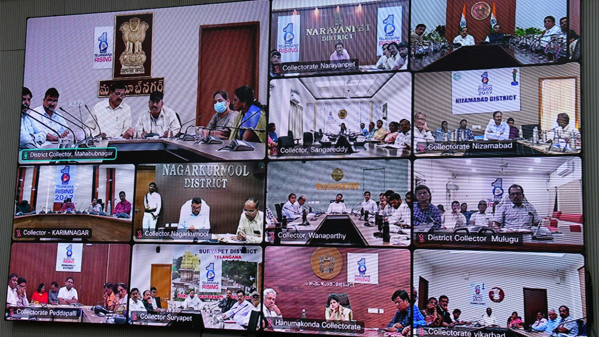 thummala nageswar rao video conference with district collectors