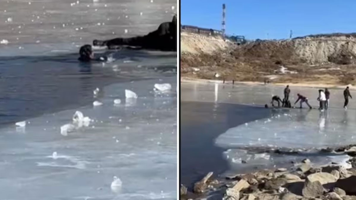 Two Kerala tourists drown | ప్రాణాలు తీసిన సరదా.. గడ్డకట్టిన మంచు సరస్సుపై నడుస్తూ నీళ్లలో పడి టూరిస్టులు మృతి