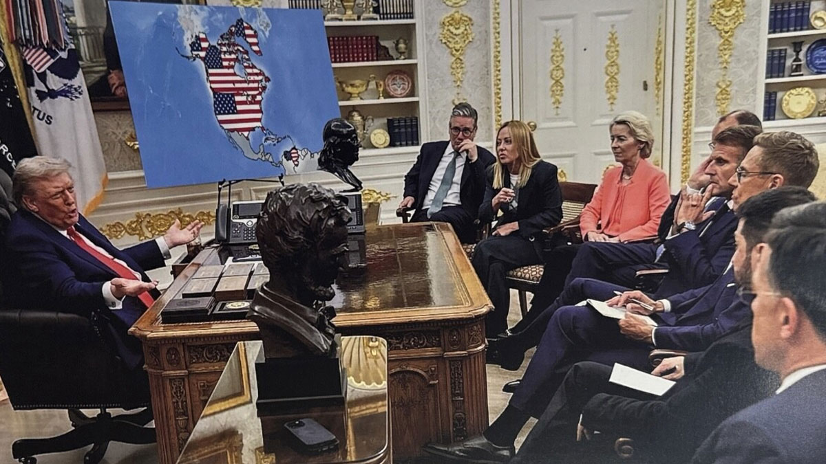 trump posts new map adding Canada Venezuela and Greenland as us territories