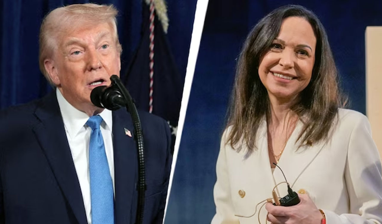 Nobel Prize | ట్రంప్‌కు నోబెల్ పుర‌స్కారం.. అందజేసిన వెనెజులా విపక్ష నేత మచాడో