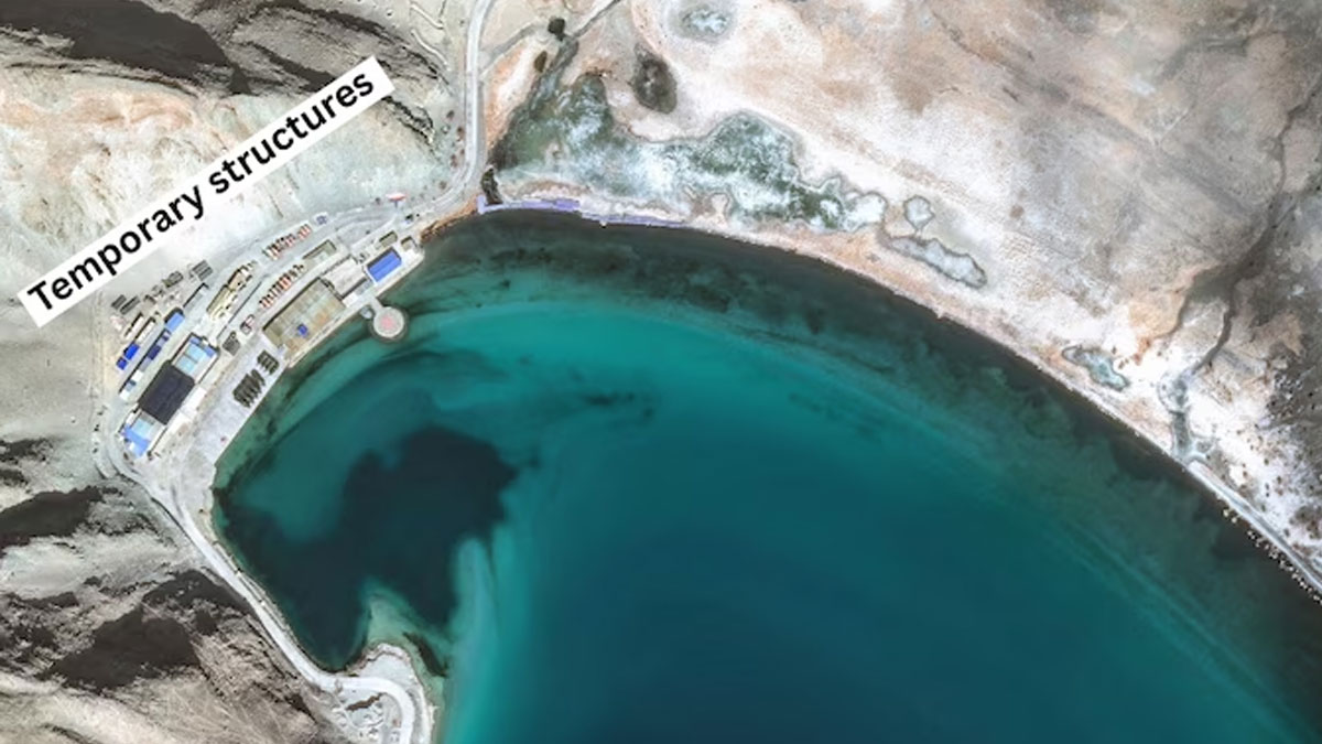 china builds structures near pangong lake