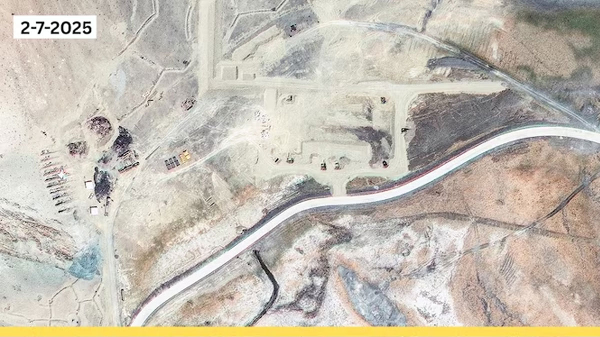china builds structures near pangong lake
