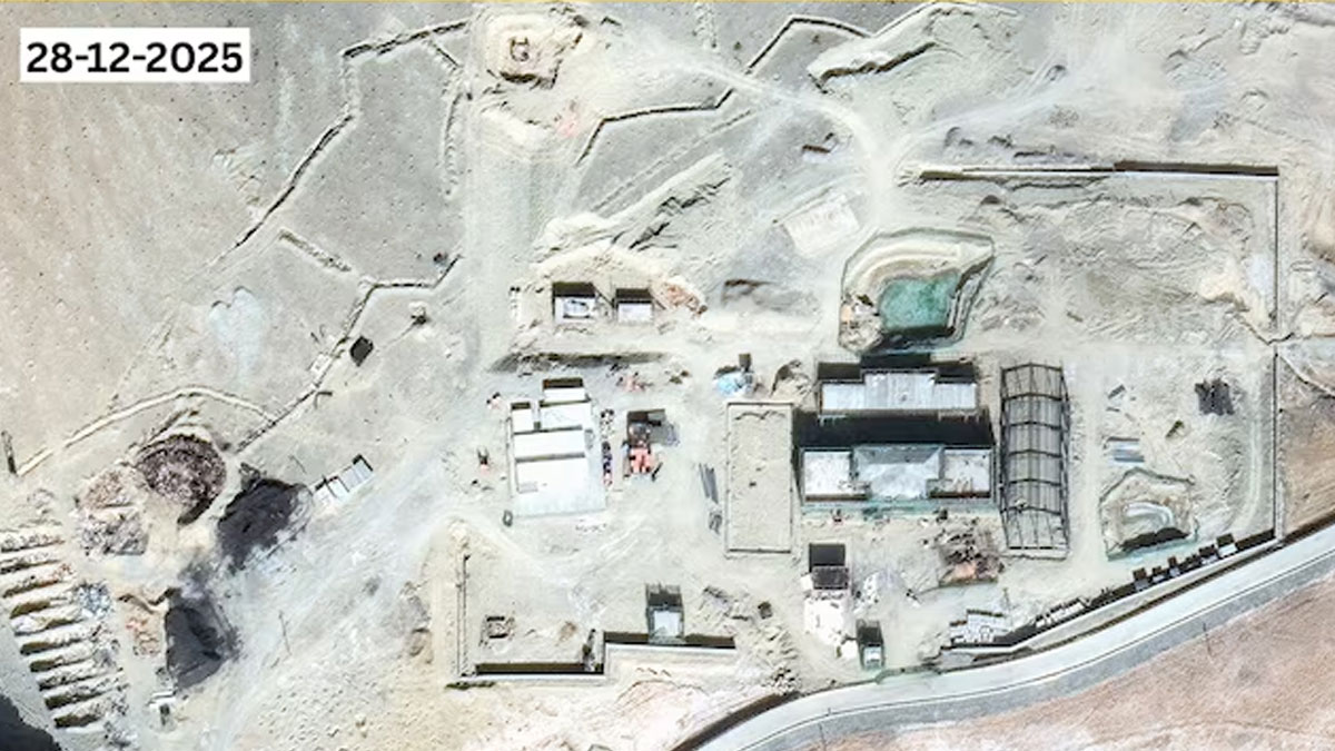 china builds structures near pangong lake