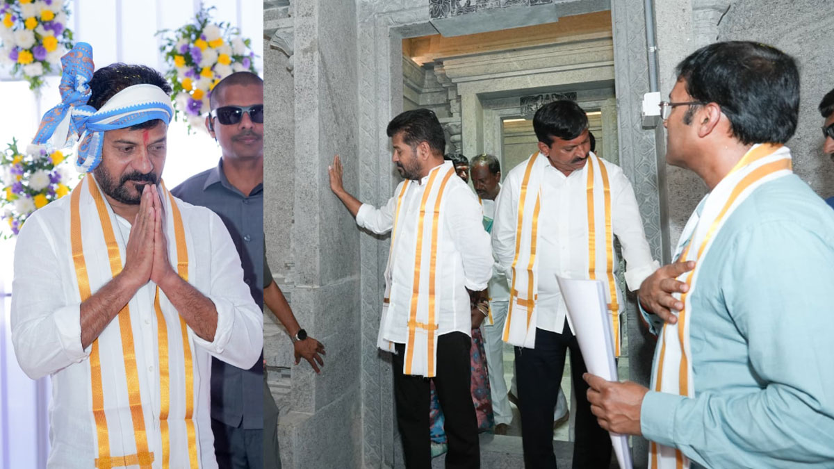 revanth reddy visits sri Laxmi Narasimha swamy temple at kodavatancha