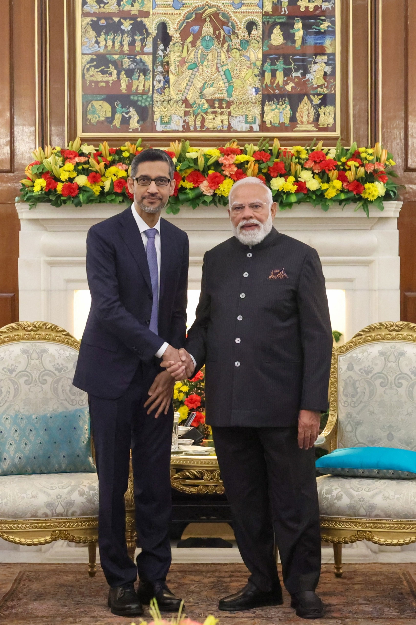 PM Modi Meets Google CEO Sundar Pichai Google Can Work with Our Talented Students