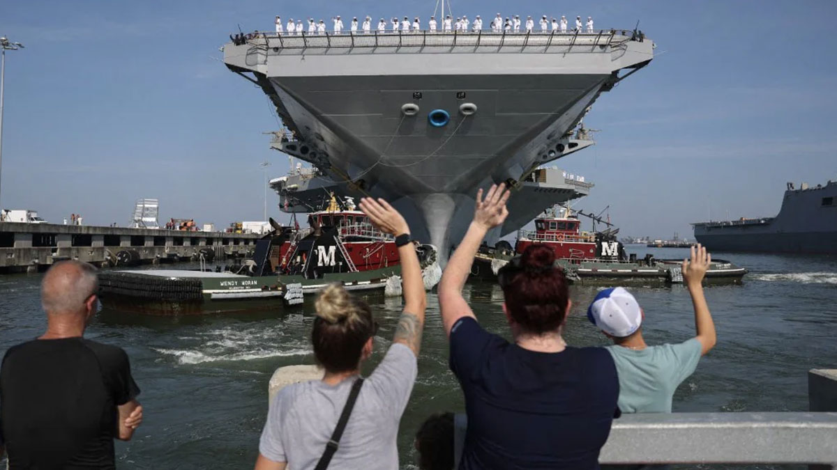 US-Iran Tensions 5,000 Sailors on USS Gerald R Ford Face 650 Failing Toilets