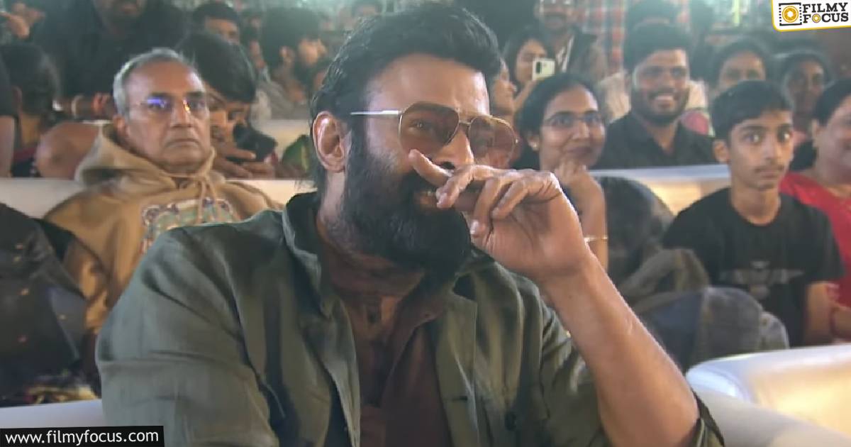 prabhas at rajasaab pre release event