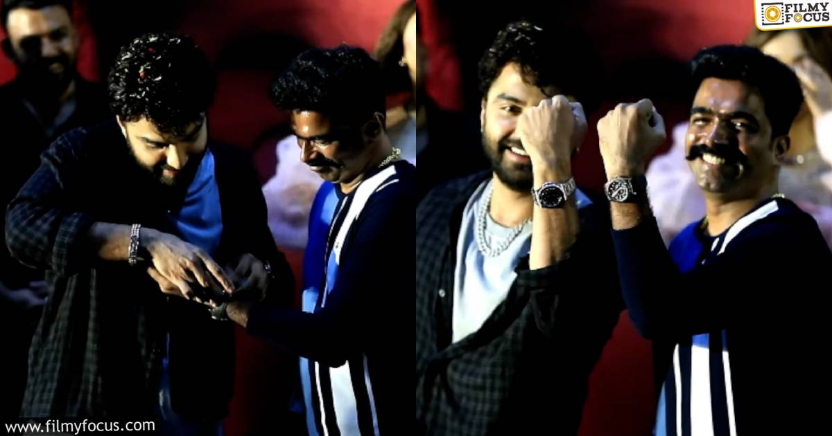 vishwak sen gifted a watch to music director ravi basrur